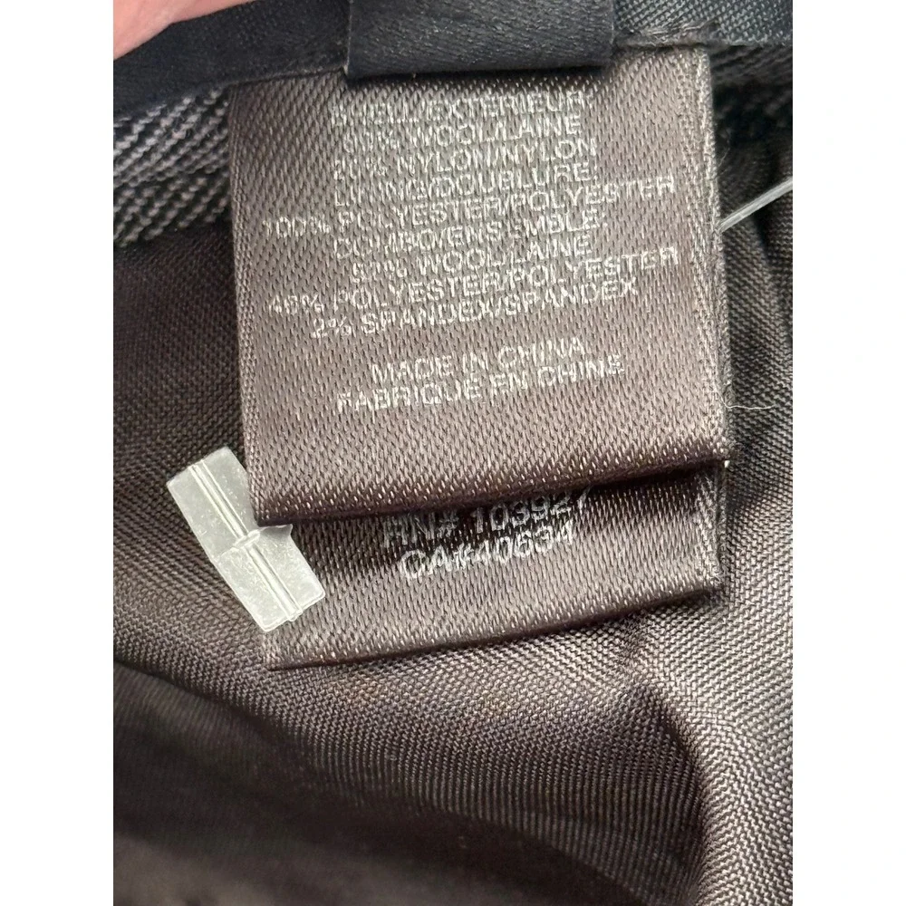 A6 Marc by Marc Jacobs Wool Pencil Skirt Velvet Trim Black Multi Tweed Modern